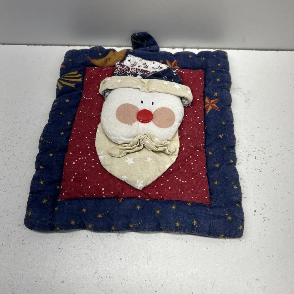 Lot Of‎ 3 Vintage Oven Mitts - Santa - Christmas - Cow - Farm